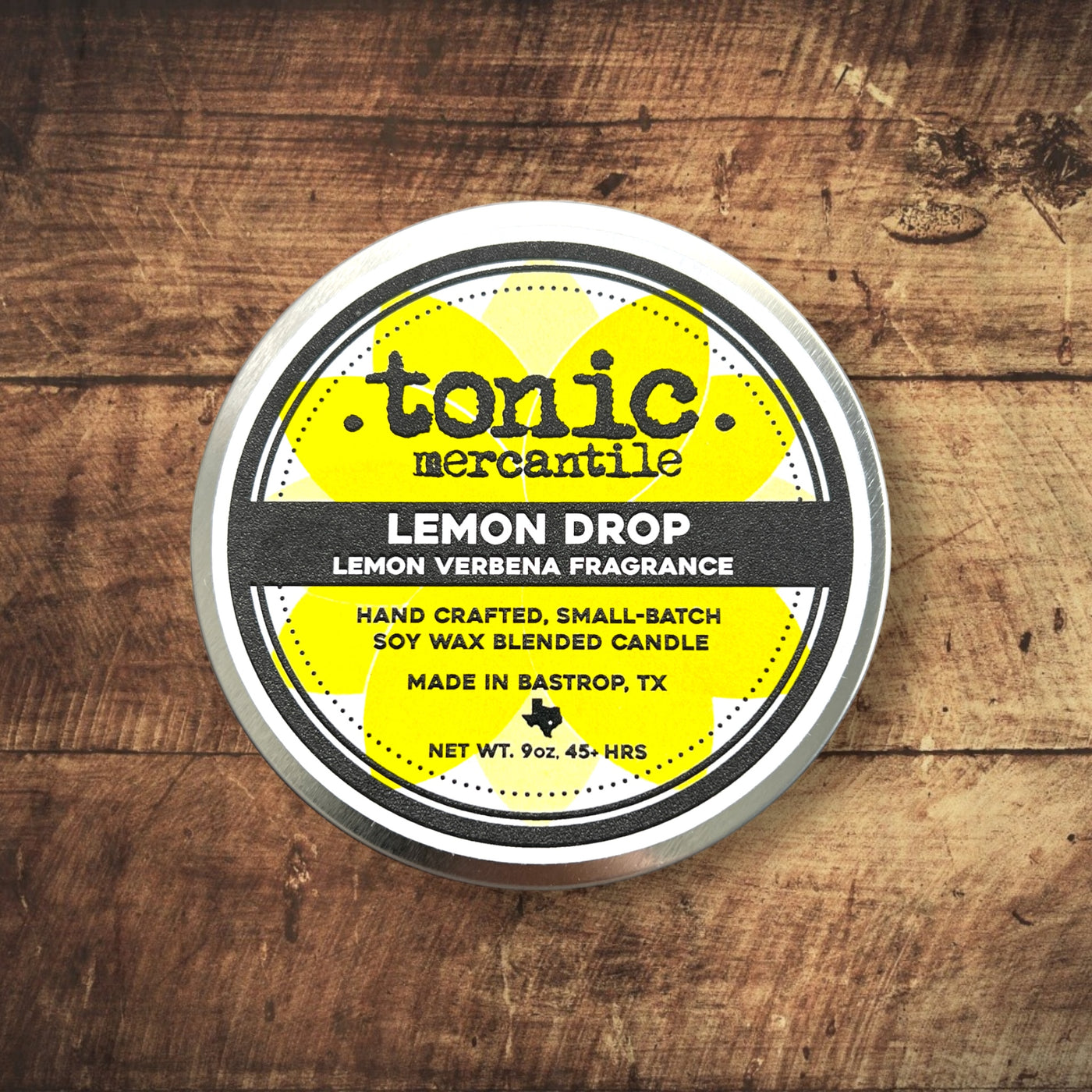 Lemon Drop Tie Dye Color Swirl Candle - 9oz