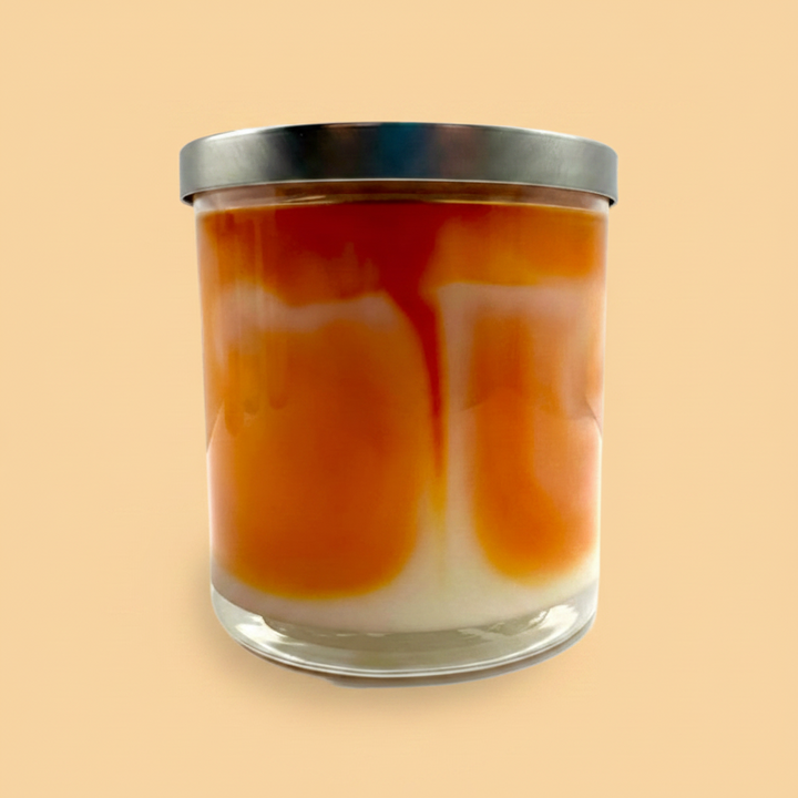 Orange Creamsicle Tie Dye Color Swirl Candle - 9oz