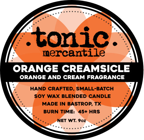 Orange Creamsicle Tie Dye Color Swirl Candle - 9oz - Tonic Mercantile