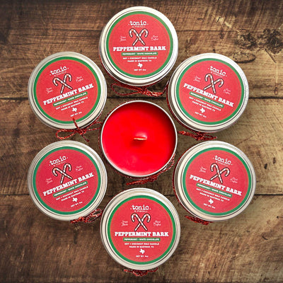 Peppermint Bark Candle, 8oz Tin (Limited Edition)