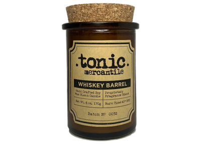 Whiskey Barrel Candle - 6oz - Tonic Mercantile
